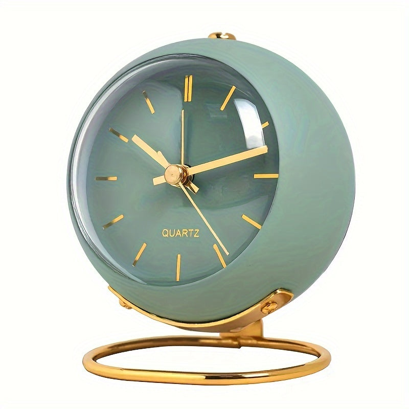 Retro Metal Alarm Clock with Night Light