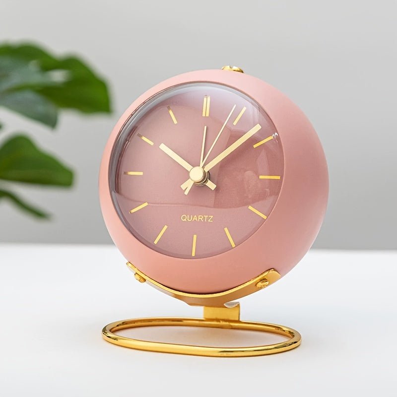 Retro Metal Alarm Clock with Night Light