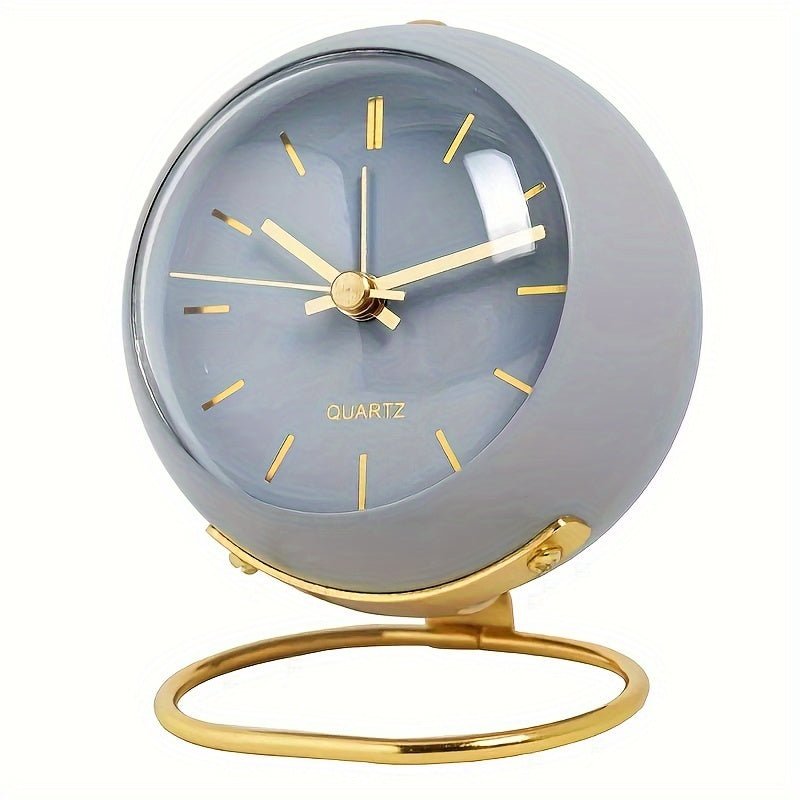 Retro Metal Alarm Clock with Night Light