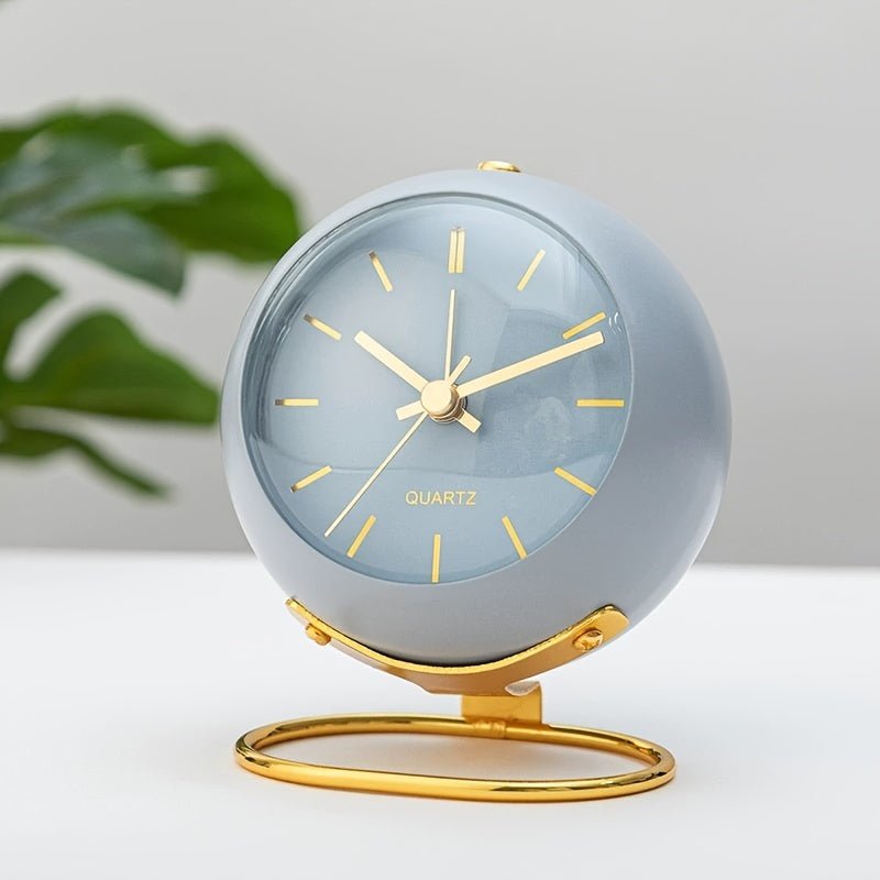 Retro Metal Alarm Clock with Night Light