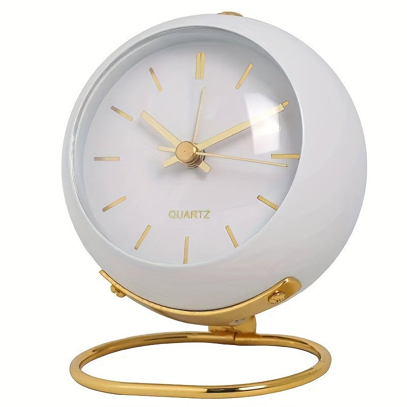 Retro Metal Alarm Clock with Night Light