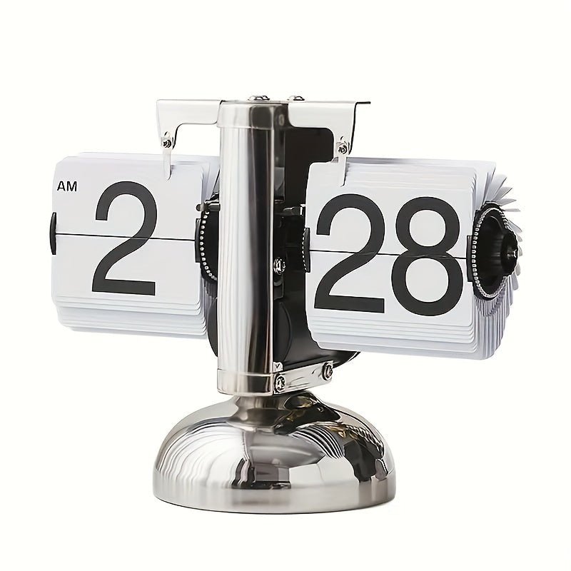 Retro Stainless Steel Flip Clock