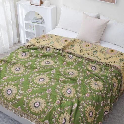 Reversible Scandinavian Bird Throw