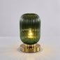 Ribbed Coloured Glass Table Lamp