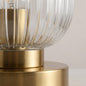 Ribbed Coloured Glass Table Lamp