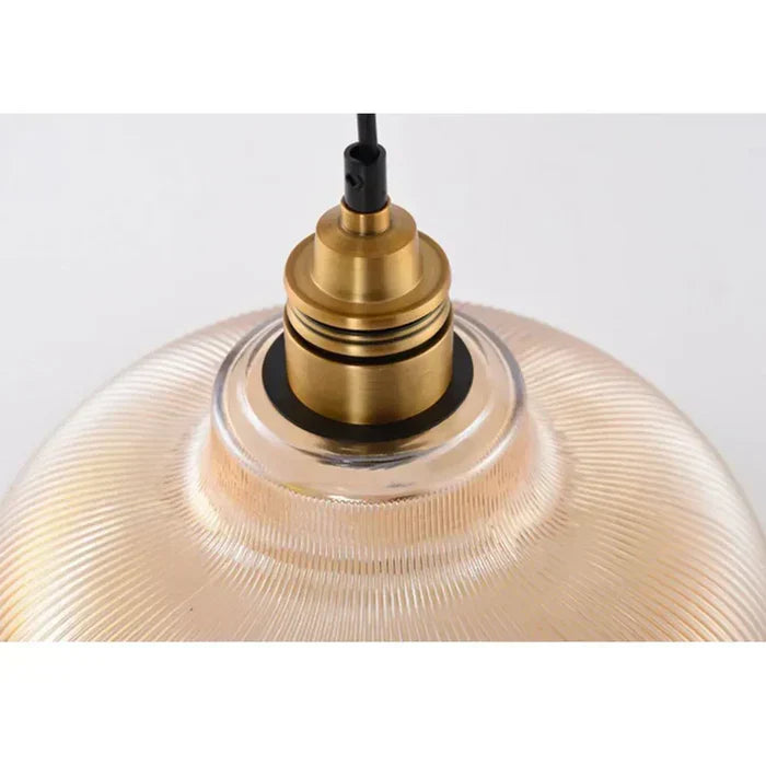 Ribbed Glass Pendant Light