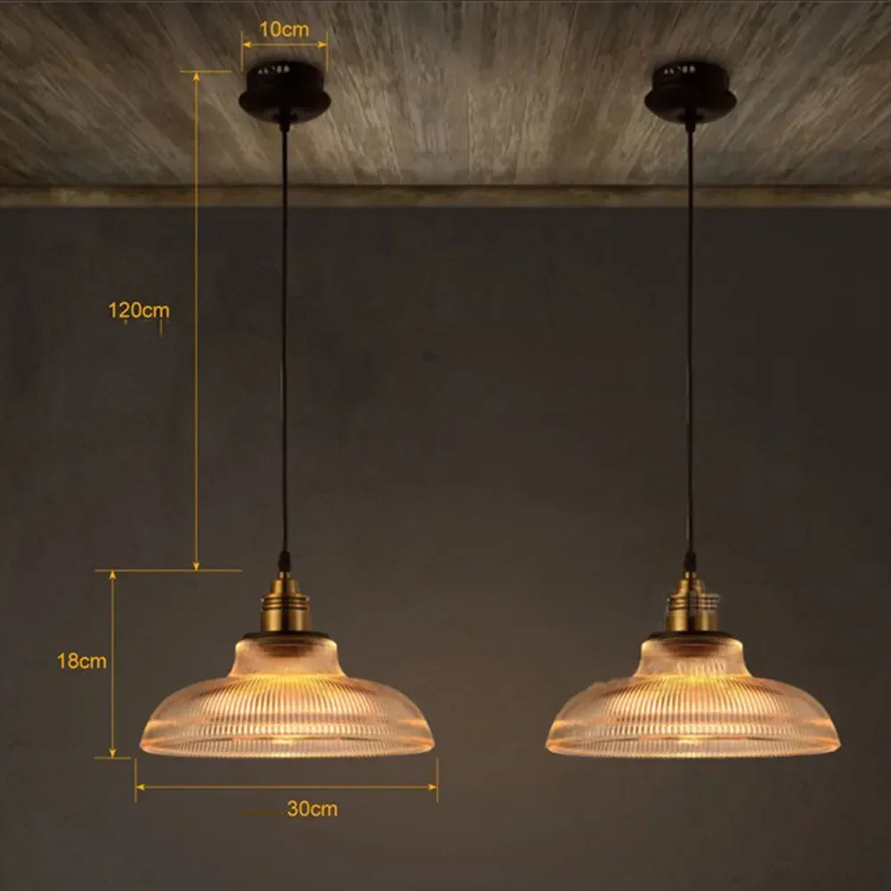 Ribbed Glass Pendant Light – product photo