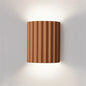 Ribbed Resin Wall Lamp in Brown