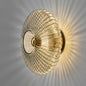 Rippled Glass Wall Light in Clear
