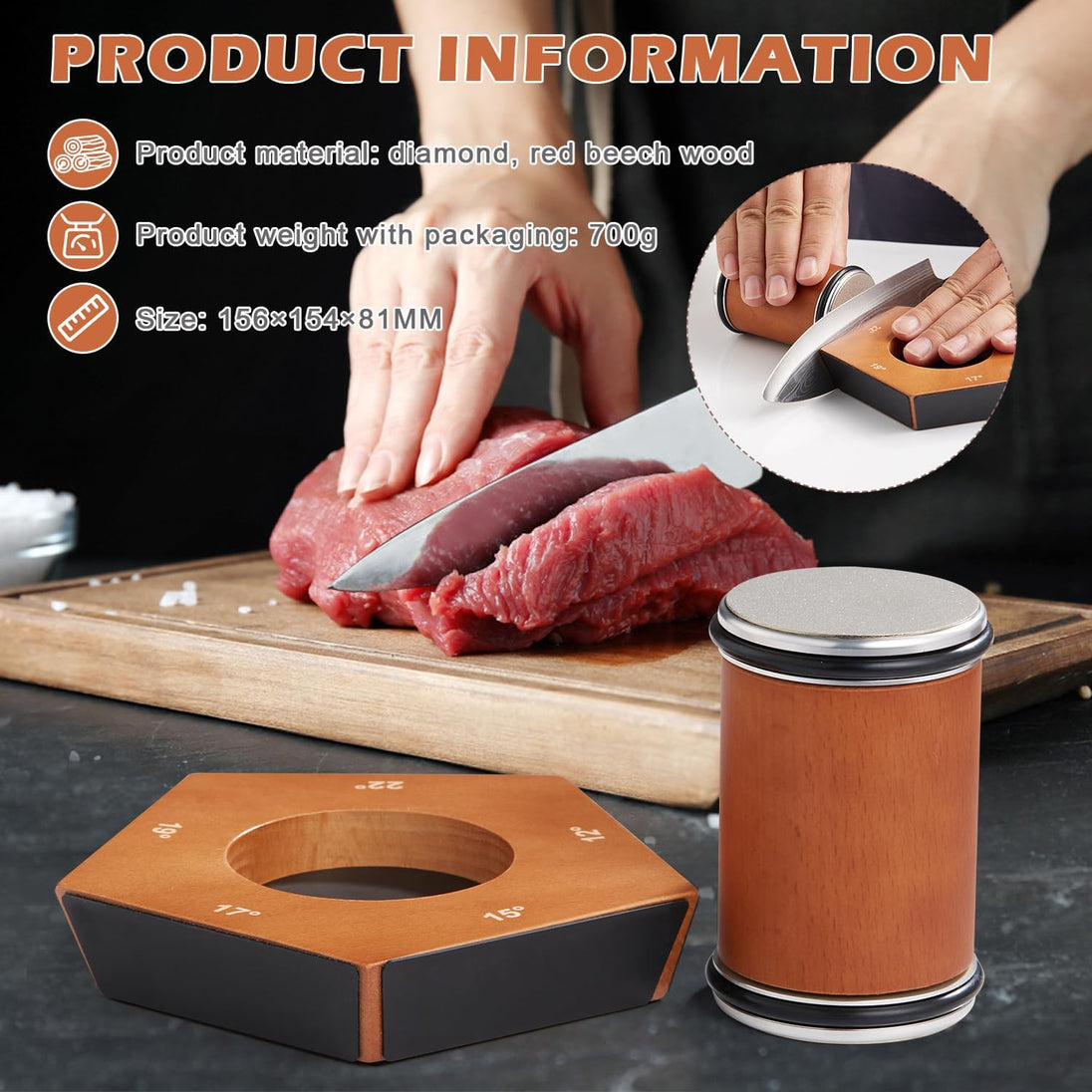 Rolling Diamond Knife Sharpener