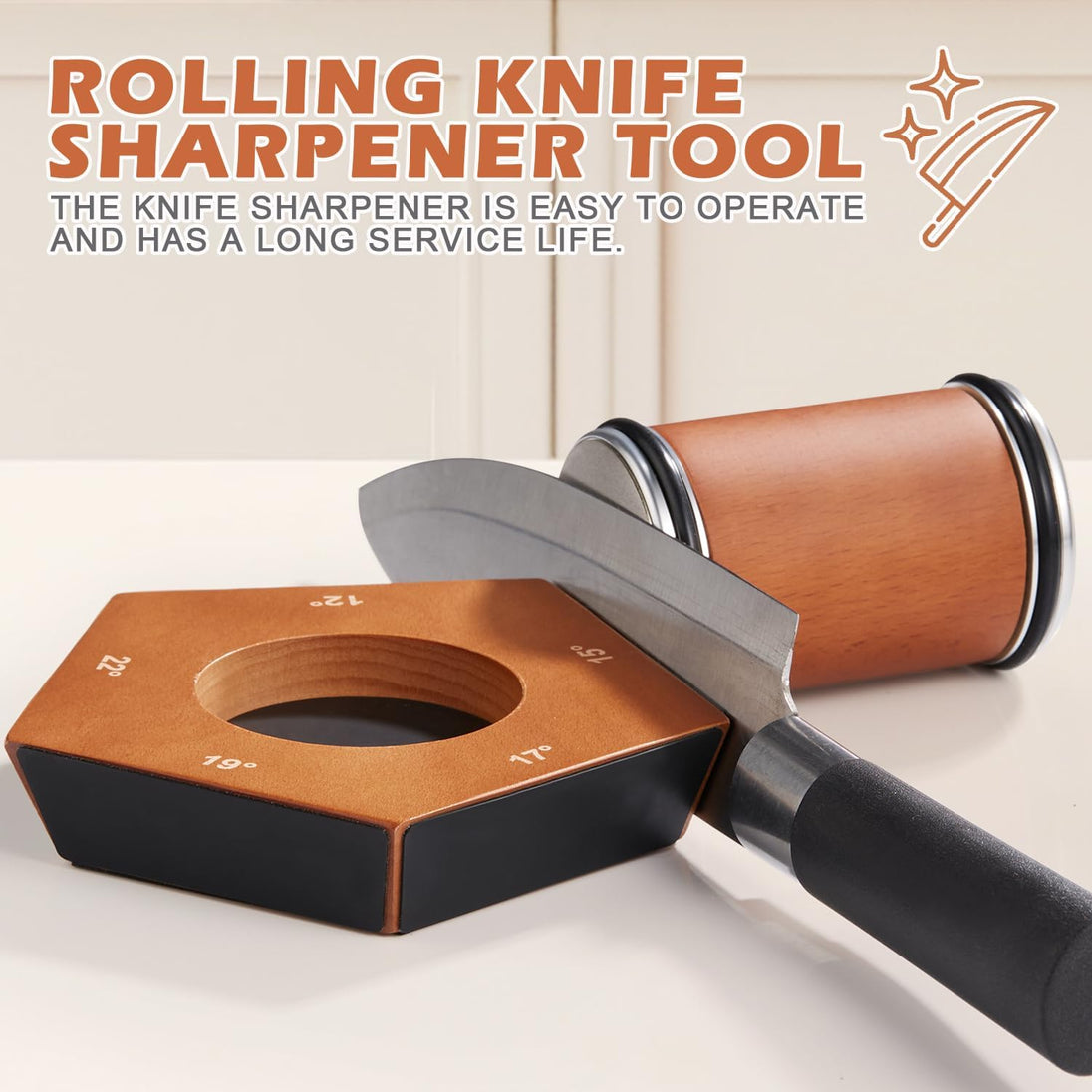 Rolling Diamond Knife Sharpener