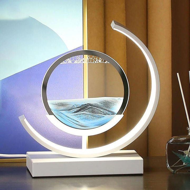 Moving Sand Art LED Table Lamp – close-up