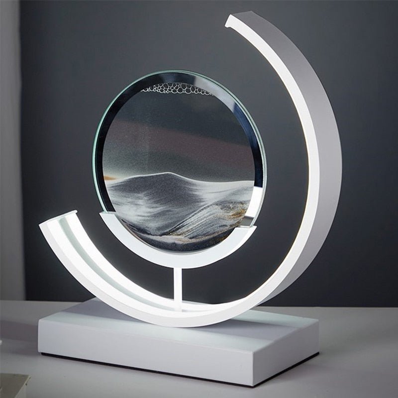 Moving Sand Art LED Table Lamp – styled view
