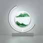 Moving Sand Art LED Table Lamp in Green – product photo