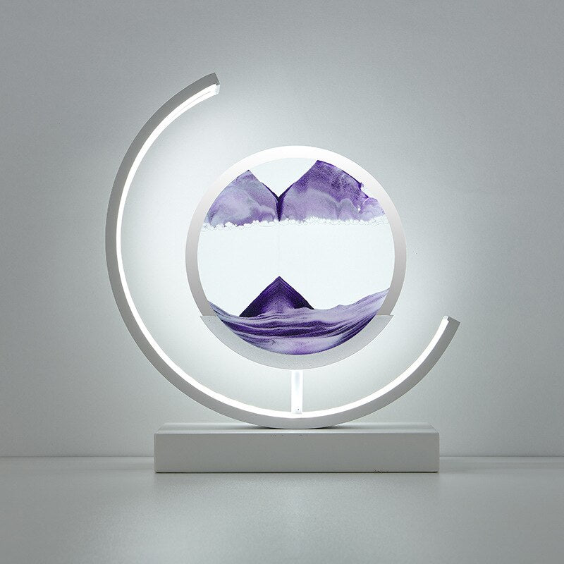 Moving Sand Art LED Table Lamp in Purple – product photo