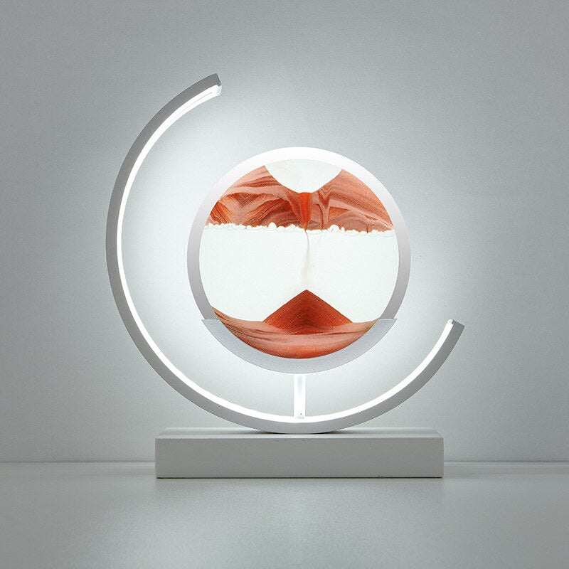 Moving Sand Art LED Table Lamp in Red – product photo