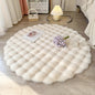 Round Bubble Rug in Beige