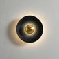 Round Halo LED Wall Light in Black