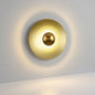 Round Halo LED Wall Light in Gold
