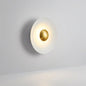 Round Halo LED Wall Light in White