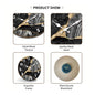 Marble-Effect Wall Clock – in a room setting