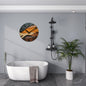Round Wood-Effect Wall Clock – detail view