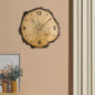 Rustic Log Slice Wall Clock – close-up