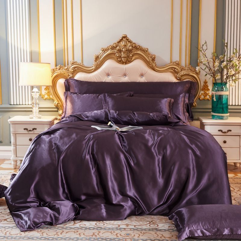 Satin Bedding Set in purple