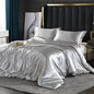 Satin Bedding Set in silver