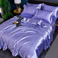 Satin Duvet Cover Set in Blue / Purple