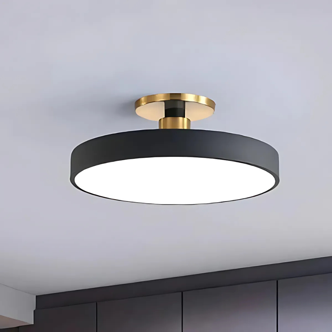 Scandinavian LED Ceiling Light in Black