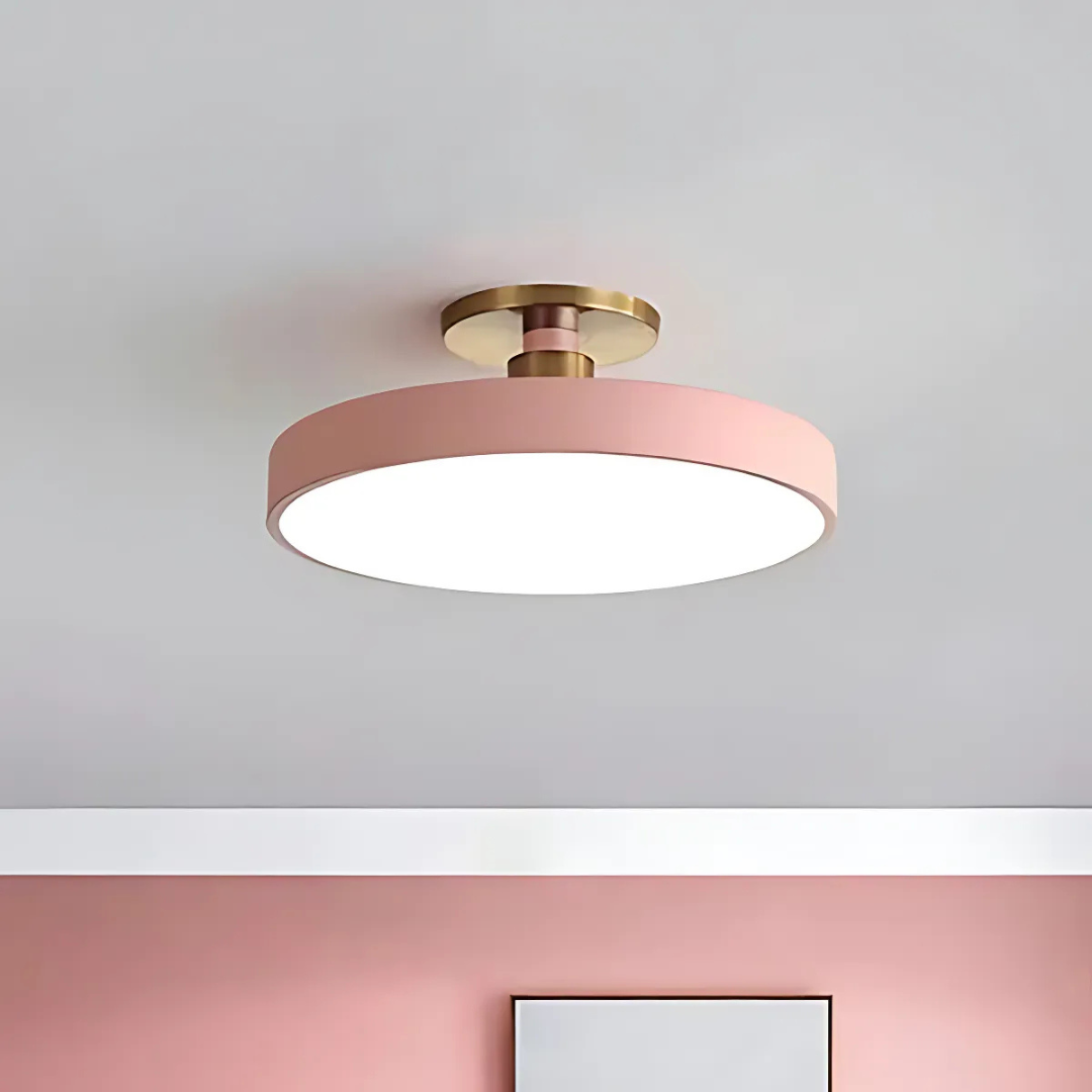 Scandinavian LED Ceiling Light in Pink