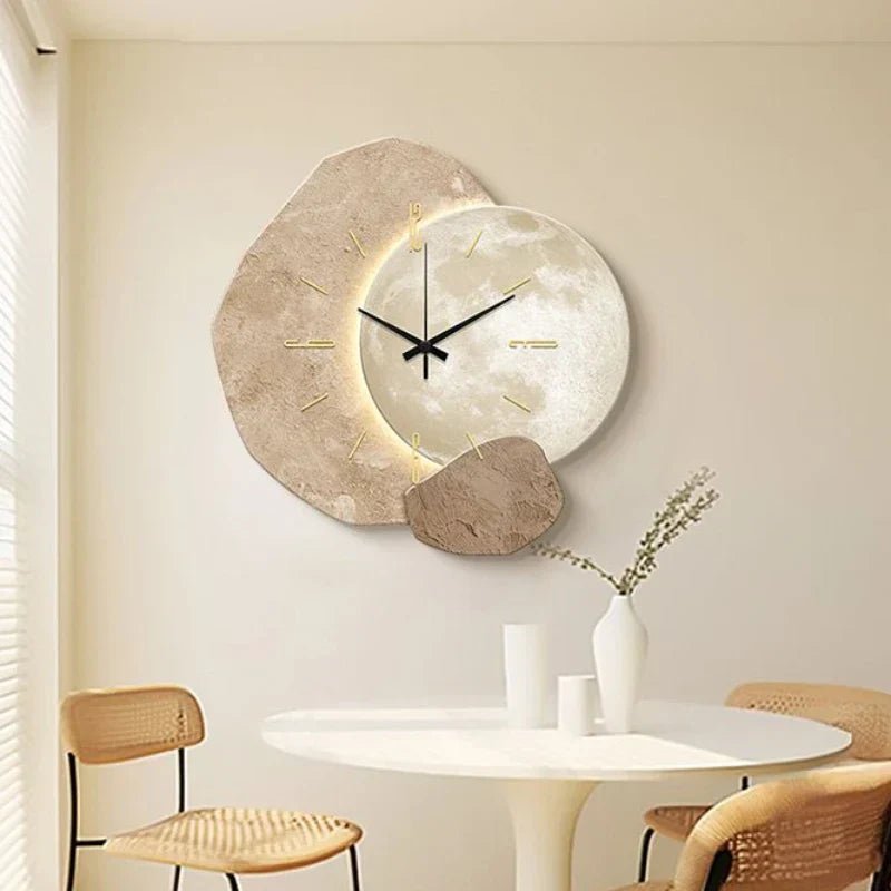 Scandinavian Metal and Wood Wall Clock