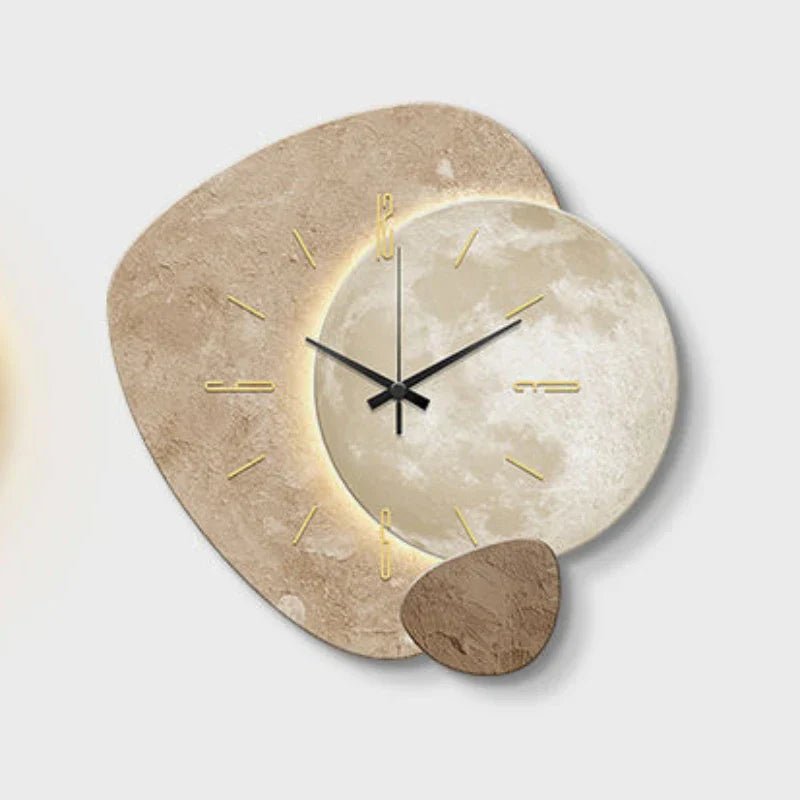 Scandinavian Metal and Wood Wall Clock