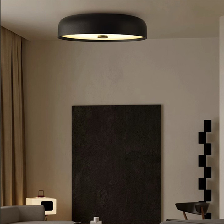 Retro Dome LED Ceiling Light in Black