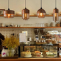 Scandinavian Wood and Glass Pendant Light