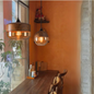 Scandinavian Wood and Glass Pendant Light