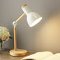 Wood and Metal LED Desk Lamp in White
