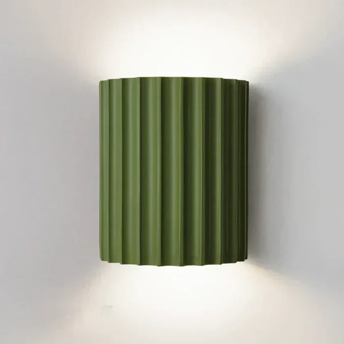 Sculpted Resin Wall Light in Green