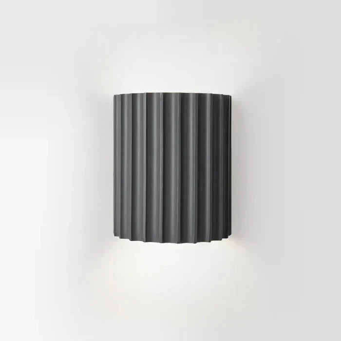 Sculpted Resin Wall Light in Grey