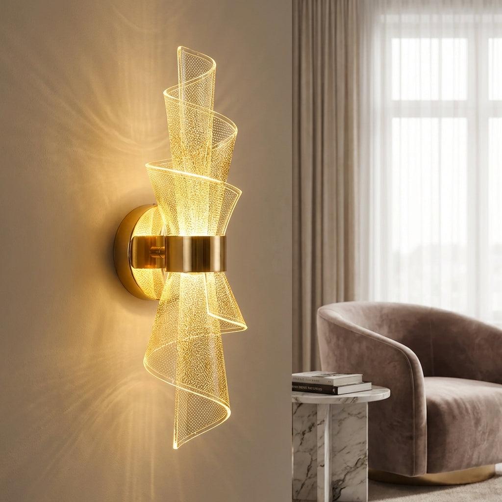 Sculptural Acrylic LED Wall Light
