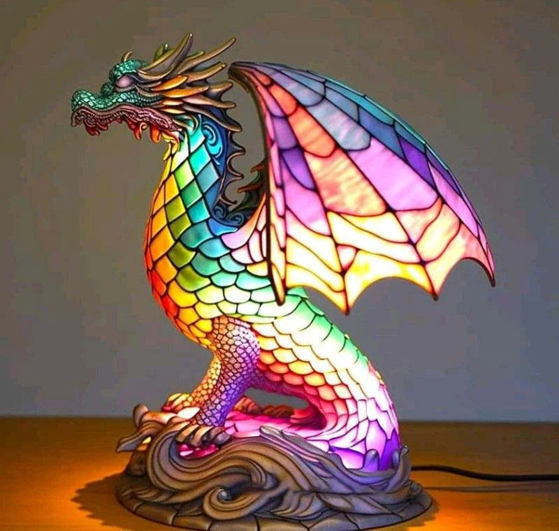 Sculptural Animal Table Lamp, dragon design