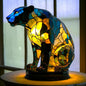 Sculptural Animal Table Lamp, leopard design