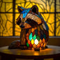 Sculptural Animal Table Lamp, racoon design