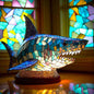 Sculptural Animal Table Lamp, wolf design