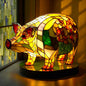Sculptural Animal Table Lamp, wolf design