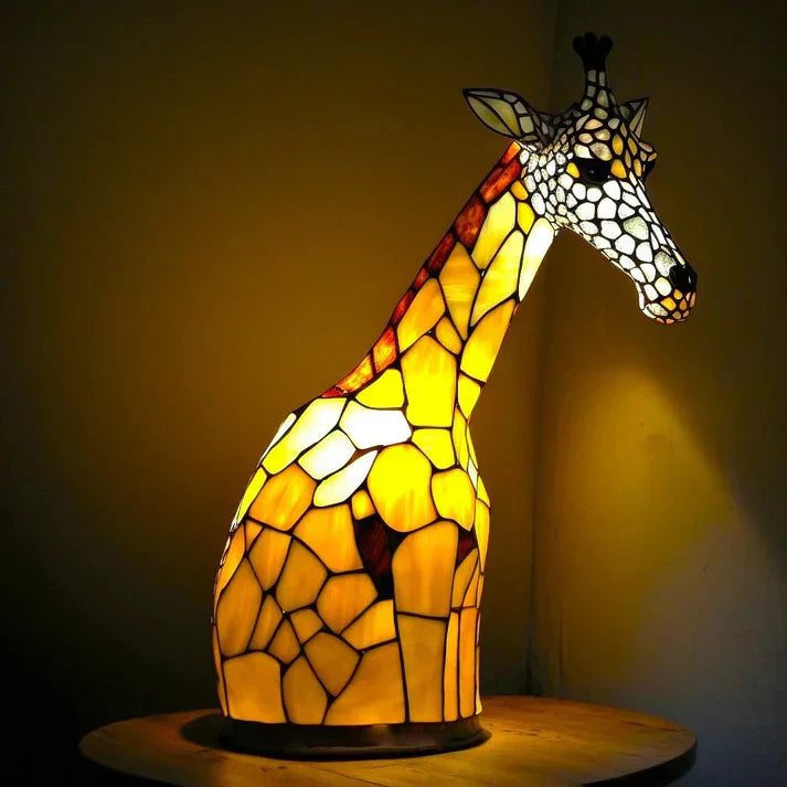 Sculptural Animal Table Lamp, wolf design