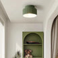 Ribbed Resin Ceiling Light in Green