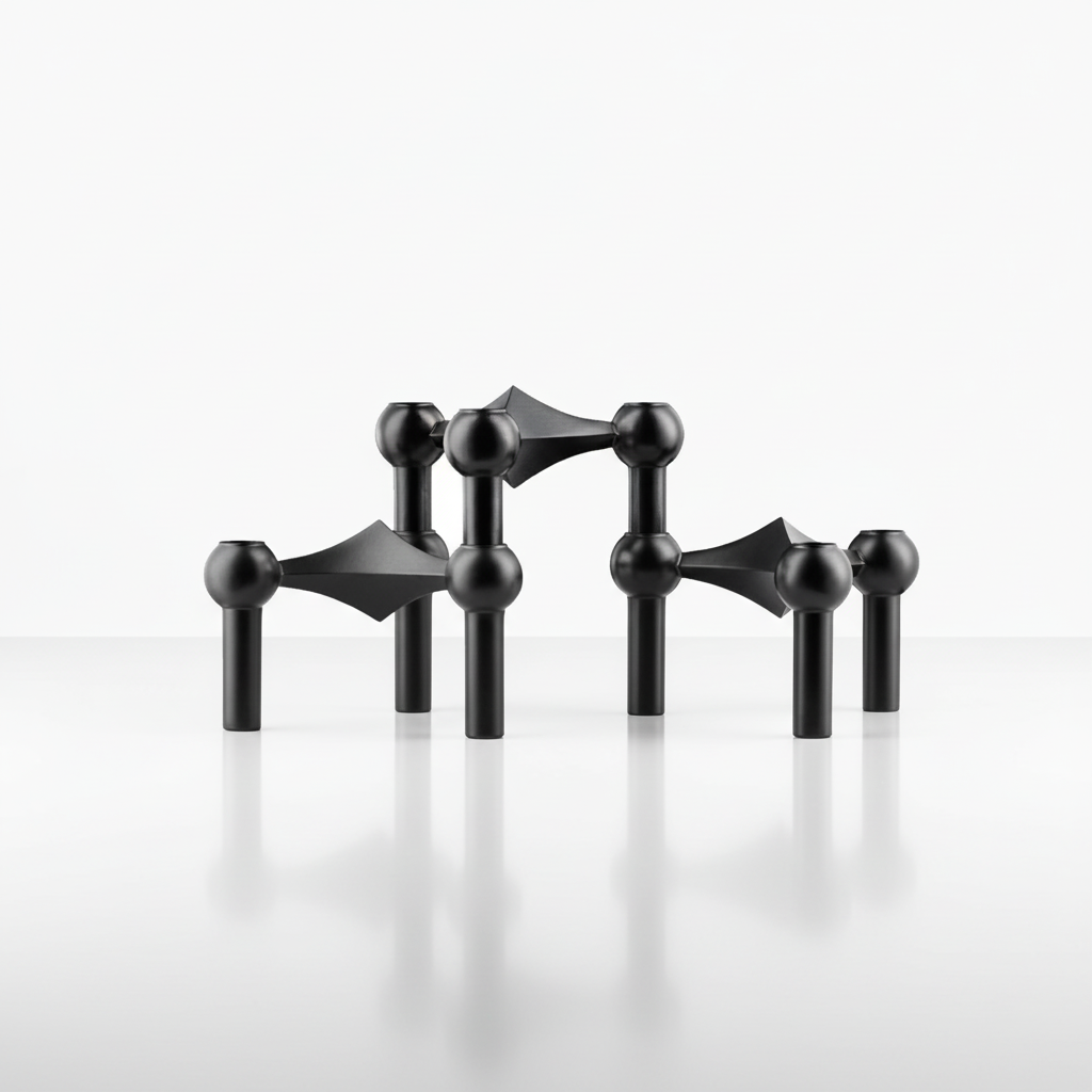 Sculptural Stainless Steel Candle Holder