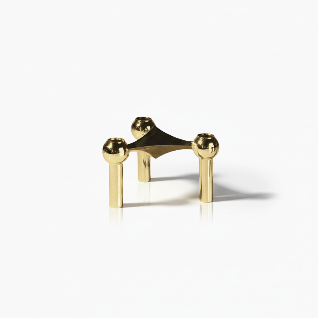 Sculptural Stainless Steel Candle Holder